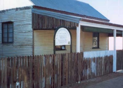 This is the cottage home of George and Stavroola Cassimatis and their five children. The cottage was originally built and occupied by Gus Dixon - a drover.