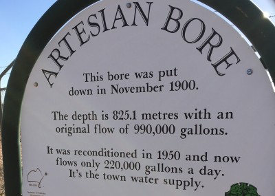 Artesian Bore Signage