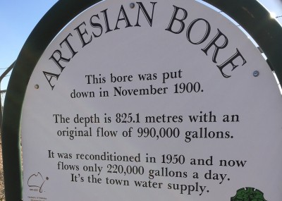 Artesian Bore Signage