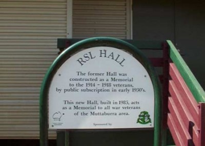 Sign for RSL Hall