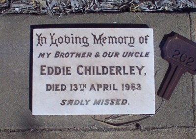 Edward 'Eddie' Childerley 01/12/1903 - 13/04/1963