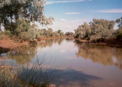 Union Hole, where, in 1891, 400 striking shearers drew water.