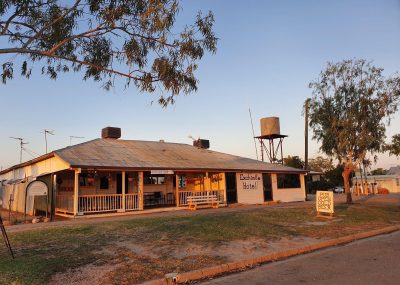 Pub at sunset