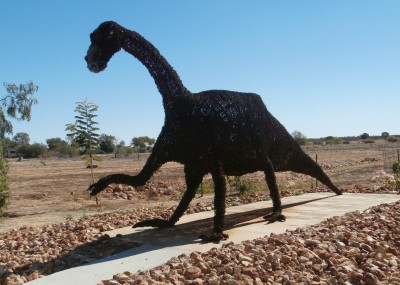 Barb - Muttaburrasaurus replica made from barbed wire