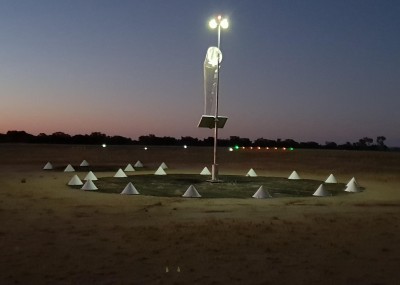 Wind sock with lights