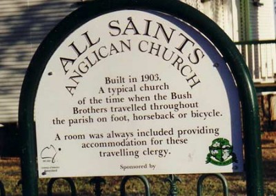 Sign for Anglican Church
